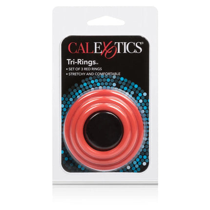 CALEXOTICS - TRI-RINGS SET ROT - Penisring ohne Vibration