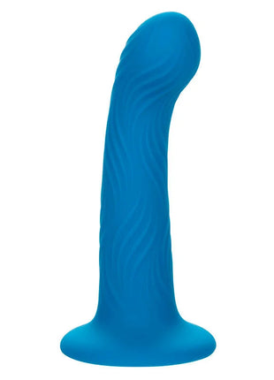 Calexotics wave rider ripple analstecker blau aus silikon mit welliger struktur und abgerundetem kopf