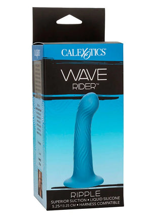 Calexotics wave rider ripple analstecker blau aus silikon mit wellenförmiger struktur