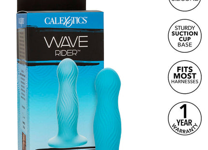 Calexotics wave rider swell anal plug in lebendigem türkis aus flüssigsilikon mit stabilem saugnapffuß
