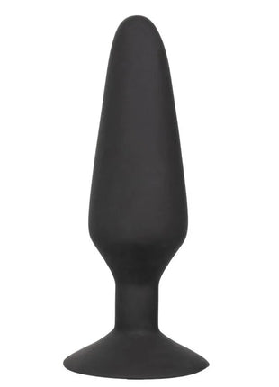 Calexotics xl silikon-aufblasbarer schwarzer analplug mit tapered design und stabilem breitem sockel
