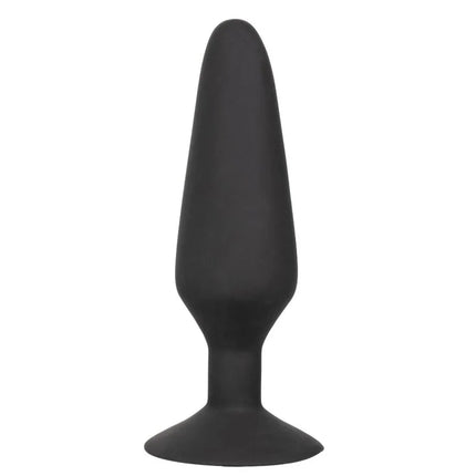 Calexotics xl silikon-aufblasbarer schwarzer analplug mit tapered design und stabilem breitem sockel