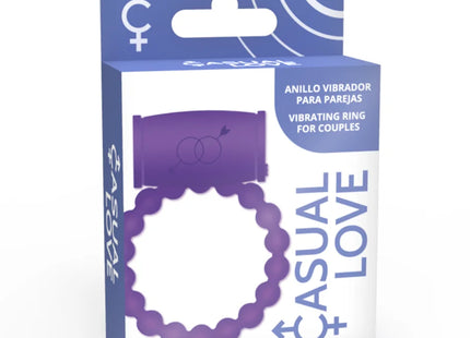 Violetter silikon paar-vibrationsring casual love in einer markenverpackung für gemeinsame freude