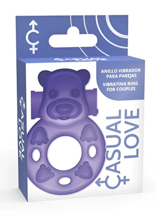 Lila silikon vibrierender rings mit bärchenform für paare casual love 26 lilac bunny vibrator ring
