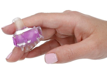 Purple und klare plastik fingergriff mit strukturierter oberfläche für casual love lilac finger stimulator