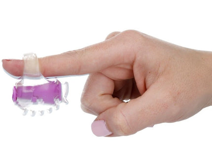 Casual love lilac finger stimulator mit klarem lila fingertrainer, transparentem silikonband und strukturierter griffigkeit