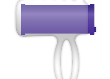 Casual love lilac finger stimulator mit violettem und weißem fusselfänger und strukturierter wellenkante