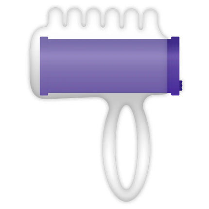 Casual love lilac finger stimulator mit violettem und weißem fusselfänger und strukturierter wellenkante