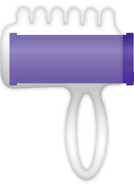 Casual love lilac finger stimulator mit violettem und weißem fusselfänger und strukturierter wellenkante