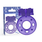 Violettes silikon-vibrationsring mit strukturiertem schleifenförmigem aufsatz casual love ring 32 lilac