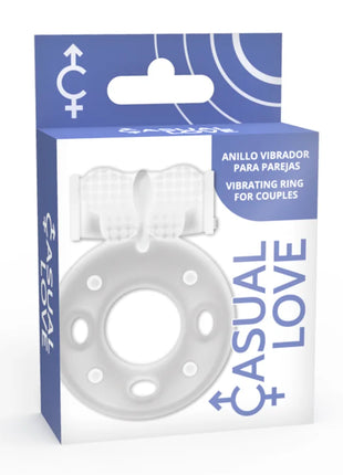 Transparent silikon vibrierender ring für paare im blauen und weißen paket casual love ring 34 transparent