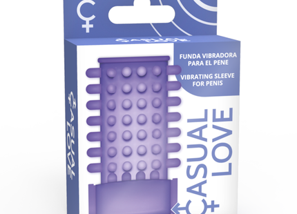 Lilafarbene silikon-vibrationshülle für penis casual love ring lilac vibrator penis abdeckung