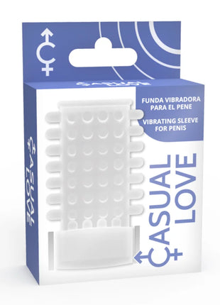 Weißer silikon vibrierender penisring-überzug in blauer und weißer casual love verpackung