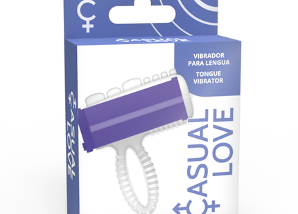 Casual love ring vibrator lilac tongue in lila und weiß in markenverpackung für intimmassage