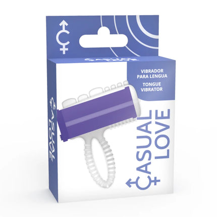 Casual love ring vibrator lilac tongue in lila und weiß in markenverpackung für intimmassage