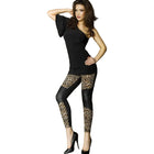 Chilirose cr 3390 schwarze und schwarze und braune leo-print leggings mit sleek körperbetontem design
