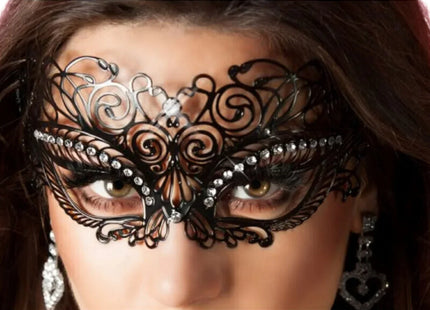 CHILIROSE - CR 3706 SCHWARZE MASKE - Spitzenmaske