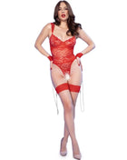 CHILIROSE - CR 4881 SCHWARZER SCHRITTLOSER BODY S - S / ROJO