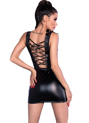 Chilirose Verführungskleid: Eleganz in Spitze & Leder - Sexy Kleider