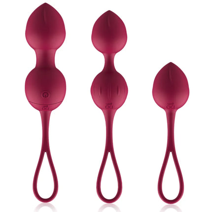 CICI BEAUTY - PREMIUM SILIKON 3 VIBRIERENDE KEGELPERLEN FERNBEDIENUNG - Liebeskugeln