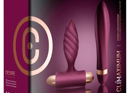 CLIMAXIMUM - DESIRE KIT TWISTED VIBRATOR + ANALPLUG - Paar-Vibrator