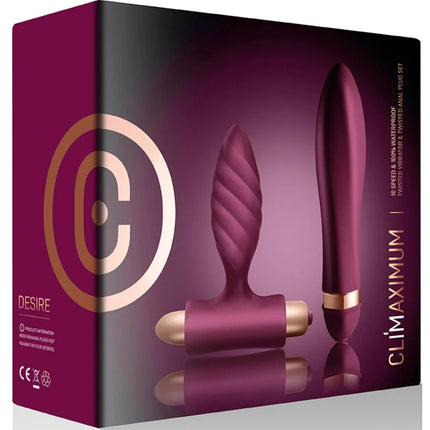 CLIMAXIMUM - DESIRE KIT TWISTED VIBRATOR + ANALPLUG - Paar-Vibrator