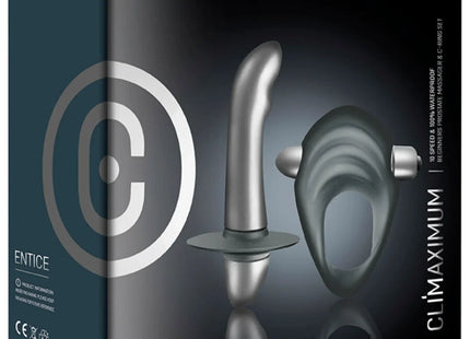 CLIMAXIMUM - ENTICE KIT COCK RING + PROSTATA VIBRATOR ANFÄNGER - Paar-Vibrator