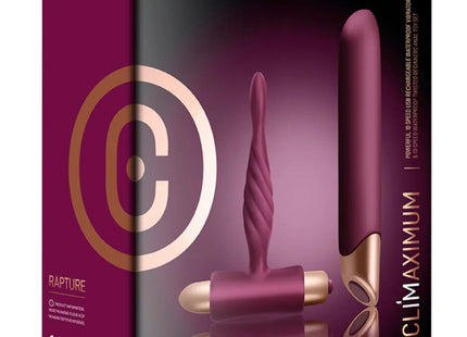 CLIMAXIMUM - RAPTURE KIT VIBRATOR CLASSIC + ANFÄNGER-ANALPLUG - Paar-Vibrator