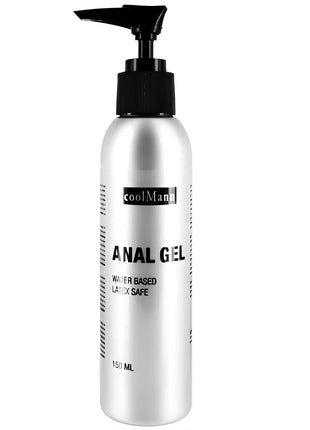 Silberne pumpflasche cobeco coolmann analgel 150 ml wasserbasiert und latexfreundlich