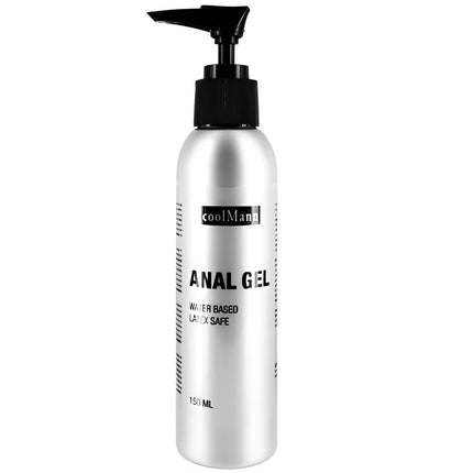Silberne pumpflasche cobeco coolmann analgel 150 ml wasserbasiert und latexfreundlich