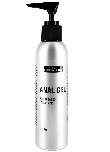 Silberne pumpflasche cobeco coolmann analgel 150 ml wasserbasiert und latexfreundlich