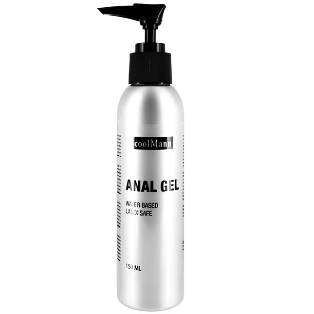 Silberne pumpflasche cobeco coolmann analgel 150 ml wasserbasiert und latexfreundlich