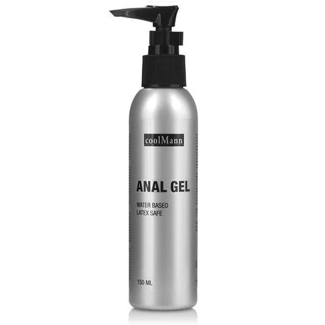 Silberne pumpflasche cobeco coolmann analgel 150 ml wasserbasiert und latexsicher für analgebrauch