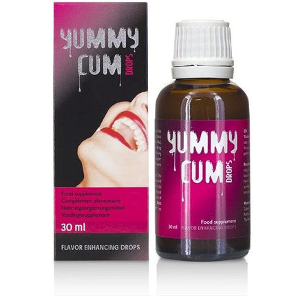 Eine lebhafte magenta etikettierte flasche leckerer spermam tropfen 30ml in dunkelbernstein glas mit weißem geripptem verschluss salix alba
