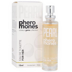 Klare glasflasche cobeco pearl pheromones eau de parfum für sie 15 ml mit elegantem design
