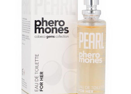Klare glasflasche cobeco pearl pheromones eau de parfum für sie 15 ml mit elegantem design