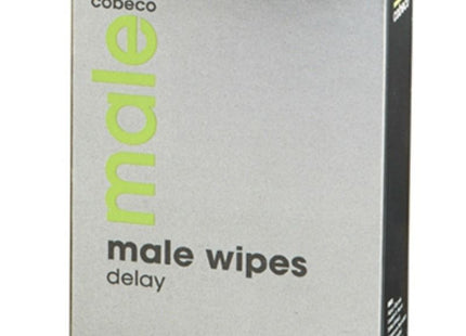 Silberne und schwarze box cobeco männliche verzögerungstücher mit limettengrüner markierung für männer