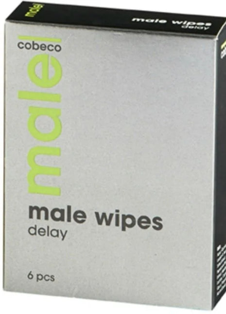 Silberne und schwarze box cobeco männliche verzögerungstücher mit limettengrüner markierung für männer