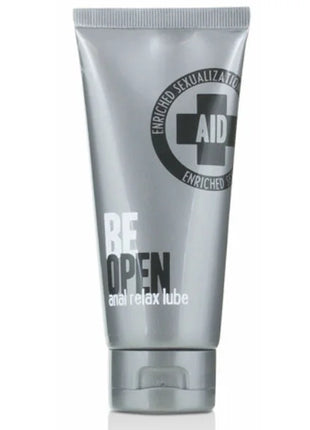 Silberne tube von cobeco velvor be open anal relax lube 90ml mit schwarzem text und logo