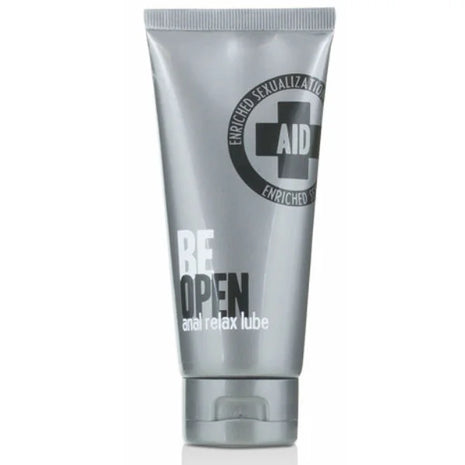 Silberne tube von cobeco velvor be open anal relax lube 90ml mit schwarzem text und logo