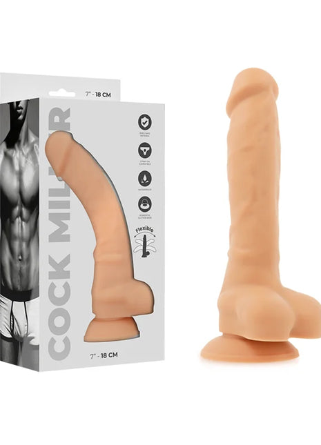 COCK MILLER - DILDO REALISTISCHES SILIKON DICHTE ARTIKULIERBARES FLEISCH 18 CM