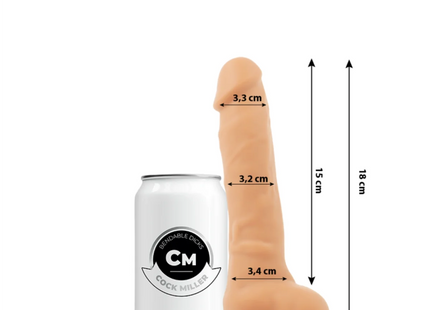 COCK MILLER - DILDO REALISTISCHES SILIKON DICHTE ARTIKULIERBARES FLEISCH 18 CM