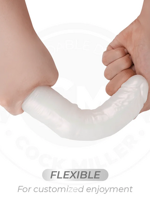 COCK MILLER - DILDO - SAUGNAPF LICHTERN UND VIBRATION - WEISS 19,5 CM - Vibratoren mit Saufnapf