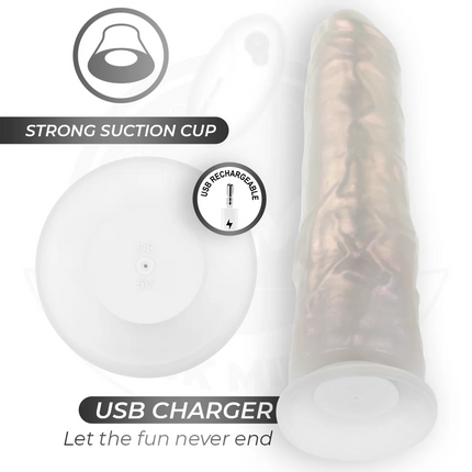 COCK MILLER - DILDO - SAUGNAPF LICHTERN UND VIBRATION - WEISS 20,5 CM - Vibratoren mit Saufnapf