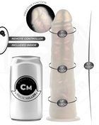 COCK MILLER - DILDO - SAUGNAPF LICHTERN UND VIBRATION - WEISS 20,5 CM - Vibratoren mit Saufnapf