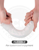 COCK MILLER - DILDO - SAUGNAPF LICHTERN UND VIBRATION - WEISS 21,5 CM - Vibratoren mit Saufnapf
