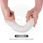 COCK MILLER - DILDO - SAUGNAPF LICHTERN UND VIBRATION - WEISS 21,5 CM - Vibratoren mit Saufnapf