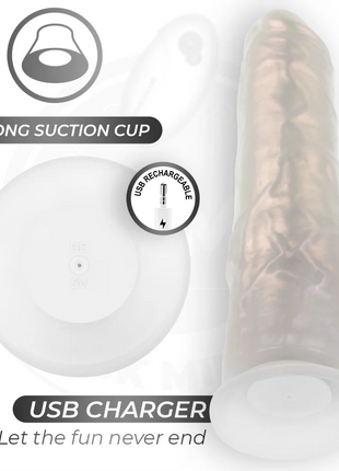 COCK MILLER - DILDO - SAUGNAPF LICHTERN UND VIBRATION - WEISS 21,5 CM - Vibratoren mit Saufnapf
