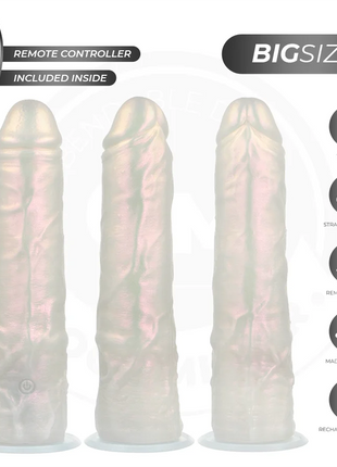 COCK MILLER - DILDO - SAUGNAPF LICHTERN UND VIBRATION - WEISS 21,5 CM - Vibratoren mit Saufnapf