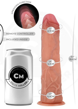 COCK MILLER - HYPERREALISTISCHER DILDO - SAUGNAPF UND STOSSFUNKTION - 19,5 CM - Vibratoren mit Saufnapf